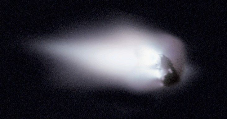 Halley's Comet — the parent body of the Eta Aquarid meteor shower, photographed in 1986