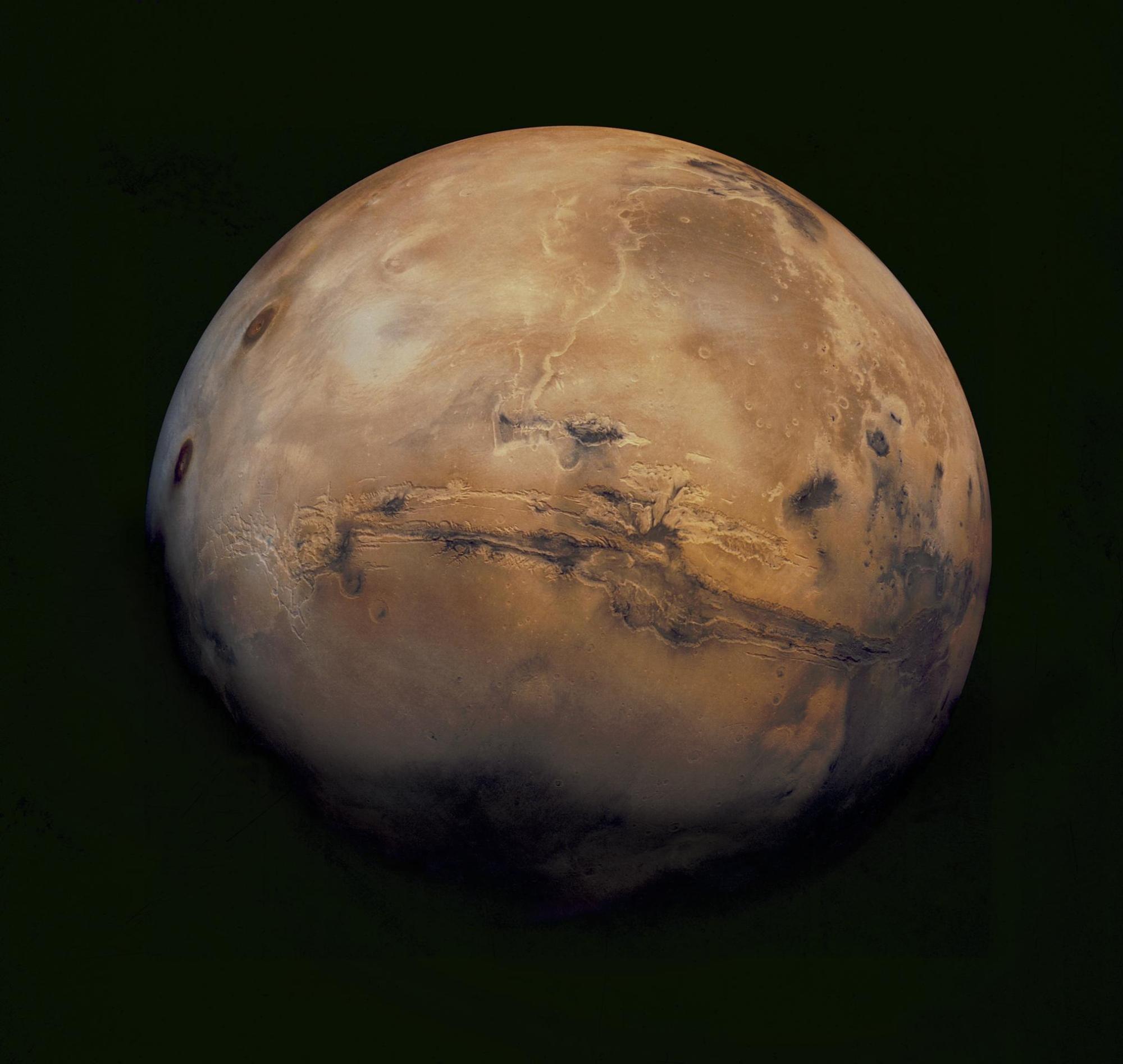NASA global view of Mars used as a visual expectation reference for telescope users.