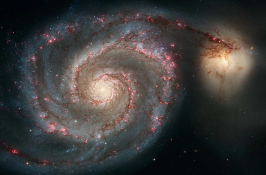 Whirlpool Galaxy M51 captured through a Celestron telescope — illustrating why Celestron telescopes are good for deep-sky viewing